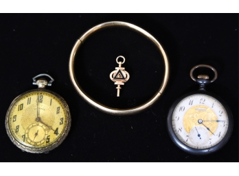 OLYMPIA and ILLINOIS POCKET WATCHES