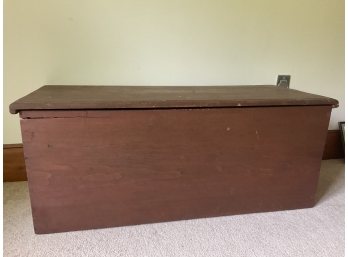 (6) BOARD CHEST IN BROWN STAIN