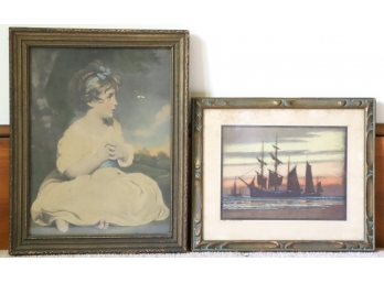 (2) FRAMED PRINTS FROM THE 1930's