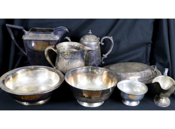 ASSORTMENT OF SILVER PLATED HOLLOWARE