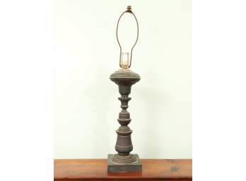 (19th c) BRASS TABLE LAMP