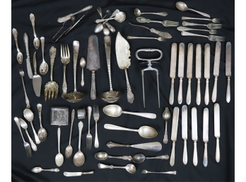GROUPING OF USEFUL SILVER PLATED FLATWARE
