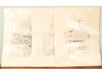 (3) LITHOSKETCHES BY JAMES F. MURRAY