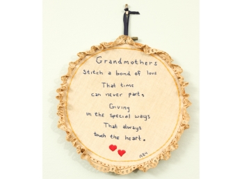 1984 EMBROIDED 'GRANDMOTHER'S BOND'