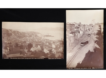 (2) PHOTO CABINET CARDS of SAN FRANCISCO by TABOR