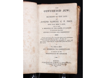 THE CONVERTED JEW BY JOSEPH FREY 1815
