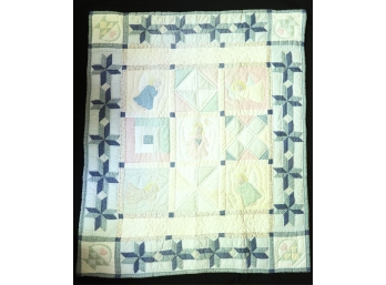 (20th c) CHILD'S QUILT with ANGELS