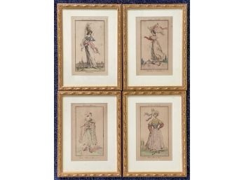 (4) 'COSTUME NORMAND' HAND COLORED PRINTS