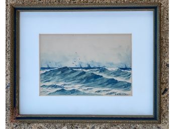 EDWARD A. HARVEY (1862-1917) 'STORMY SEAS'