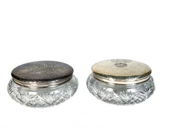 PAIR FOSTER & BAILEY HAND HAMMERED STERLING BOXES