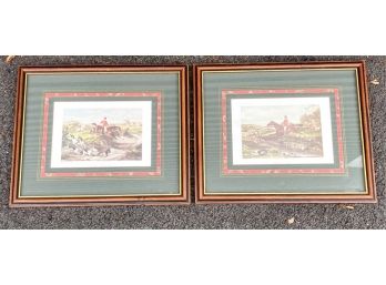 PAIR OF NICELY FRAMED FOX HUNTING PRINTS