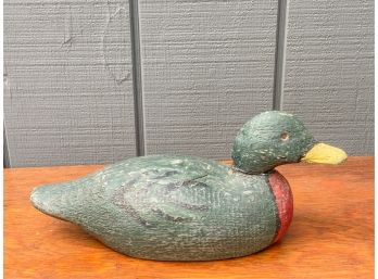 CARVED AND PAINTED WOODDUCK DECOY