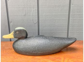 CARVED AND PAINTED BLACK SCOTER DECOY
