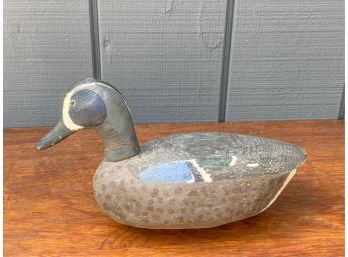 CARVED AND PAINTED BLUE-WINGED TEAL DECOY