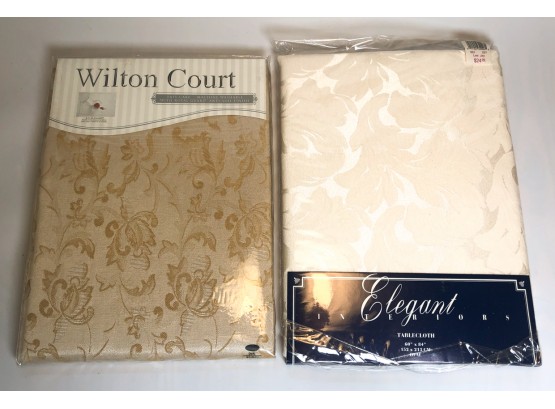(2) BRAND NEW ELEGANT AND WILTON COURT TABLE CLOTHS