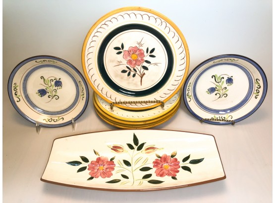 GROUPING OF STANGL PLATES AND TRAY