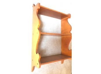 HANGING WHAT-NOT SHELF W/ SHAPED SIDES