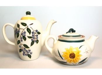 (2) BLUEBERRY & WILDFLOWER PIECES OF STANGL POTTERY