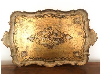 HAND CARVED AND GILT FLORENTINE TRAY