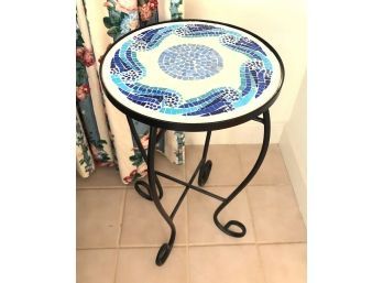 (LATE 20TH C) PATIO STAND W/ TILE TOP