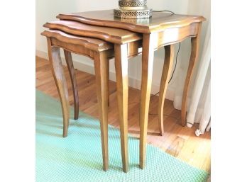 NESTING PECAN WOOD OCCATIONAL TABLES