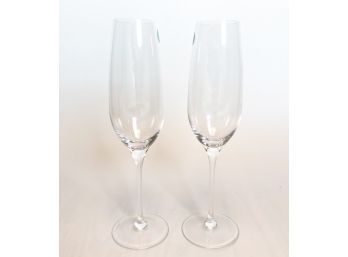 PAIR OF TIFFANY & CO CHAMPAGNE FLUTES