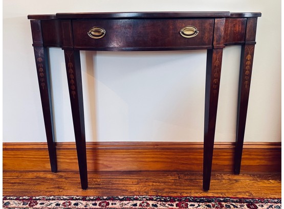 THOMASVILLE CROSS BANDED INLAY CONSOLE TABLE