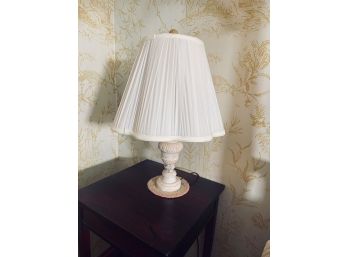 PAIR OF CARVED VINTAGE ALABASTER TABLE LAMPS
