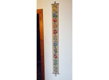 NEEDLEPOINT BELL PULL WITH FRUIT DESIGN