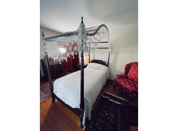CUSTOM HAND MADE CHERRY TWIN SIZE POSTER BED