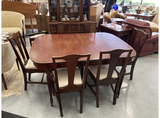 20THc PAINE FURNITURE DINING TABLE AND CHAIRS