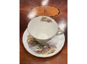 VINTAGE 'HEATHER' 'SHELLEY' BONE CHINA CUP/SAUCER
