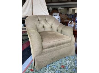 LATE 20THc PAIR TAYLOR KING UPHOLSTERED ARM CHAIRS