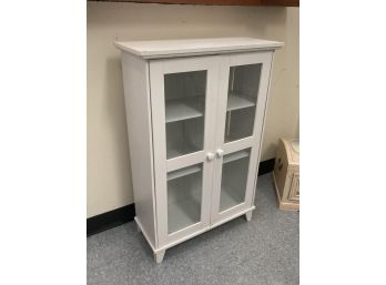 LATE 20THc SMALL (2) DOOR DISPLAY CABINET