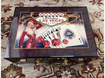 20THc LAS VEGAS POKER CHIP FITTED CASE & CHIPS