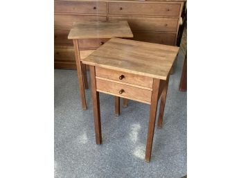 PAIR LATE 20THc LEOPOLD STICKLEY CHERRY END TABLES