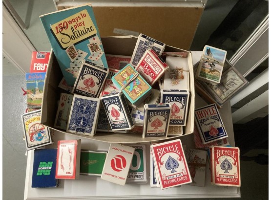 MANY DECKS OF PLAYING CARDS