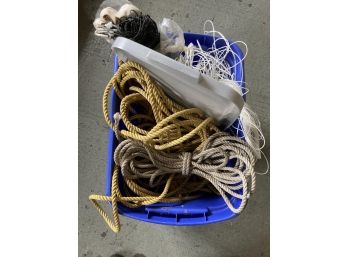 TUB OF ROPE AND TWINE