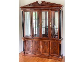 STANLEY FURNITURE EMPIRE STYLE MAHOGANY BREAKFRONT