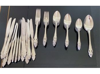 STAINLESS GORHAM SERVICE FOR (12) FLATWARE