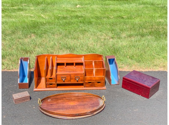 (6) PIECE MISC WOODWARE LOT