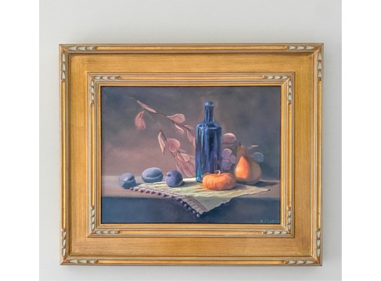 MICHELLE FENNELL (20th C) 'STILL LIFE W PLUMS'