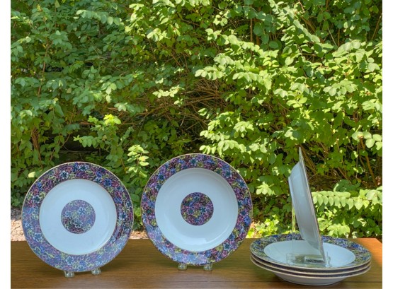 (5) TIFFANY & CO SOUP BOWLS & (1) DINNER PLATE
