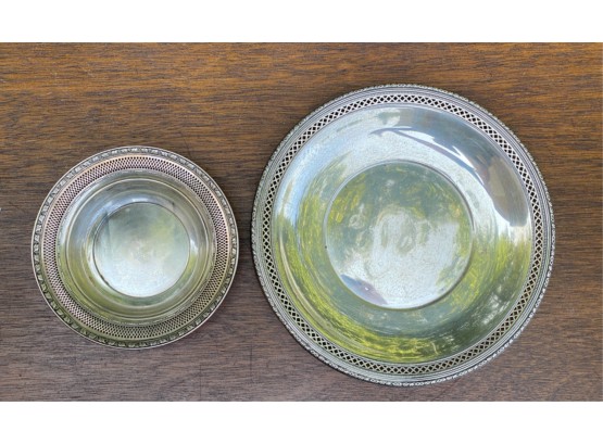 (2) RETICULATED STERLING SILVER DISHES