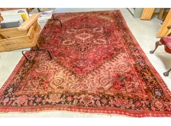 HAND KNOTTED ROOM SIZED HERIZ ORIENTAL CARPET