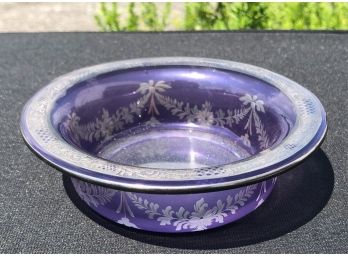 ANTIQUES SIGNED HAWKES GLASS BOWL
