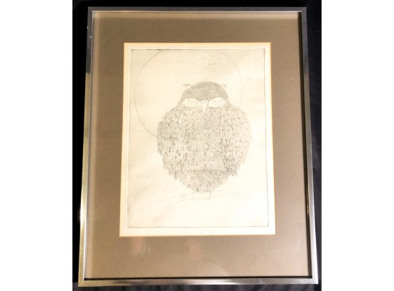 SIGNED LIMITED PRINT OWL ON BRANCH