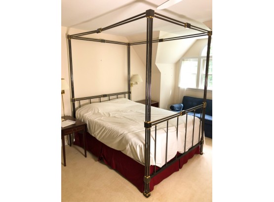DESIGNER QUALITY METALIC QUEEN SIZED CANOPY BED