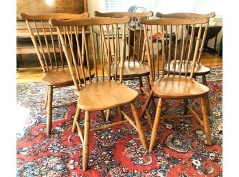 SET OF (5) VINTAGE DINING SIDE CHAIRS