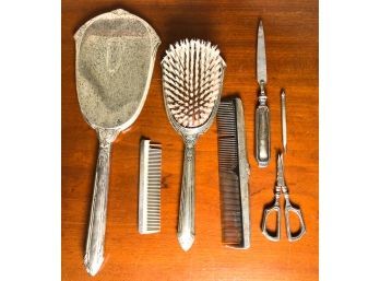 (7) PIECE STERLING SILVER GROOMING SET